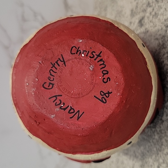 Vintage Fairfield Folk Art Santa Claus Jolly Round Decor - Picture 6 of 9